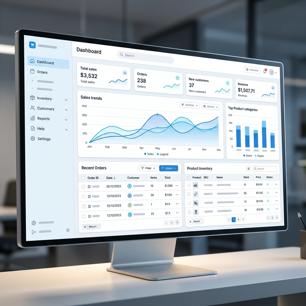 Dashboard ERP WooCommerce